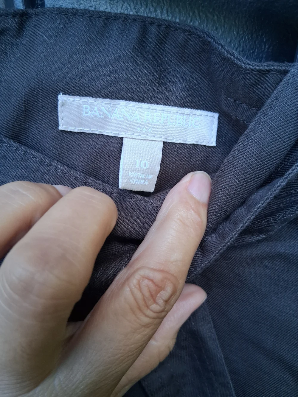 Banana Republic Dark Gray Button-Front Cotton Shirt